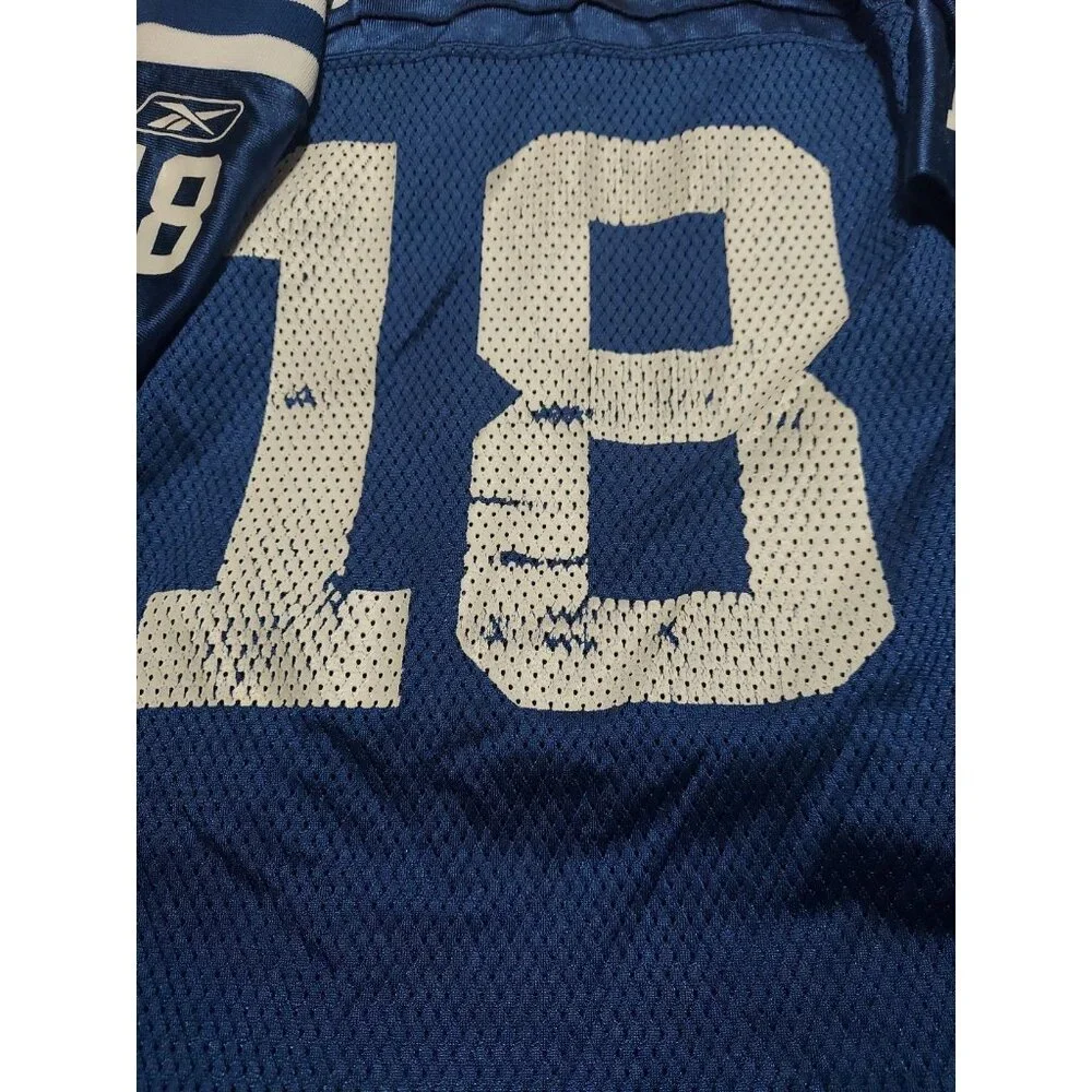 Reebok Peyton Manning Indianapolis Colts #18 Jersey Blue Youth Medium‎ (10-12)